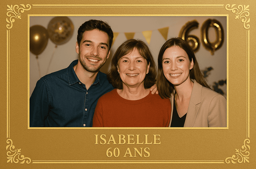 cadre photo standard anniversaire photobox PixMyEvent