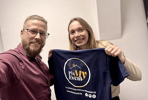 Lucile Tiveyrat et Thibault Limorté, fondateurs de PixMyEvent